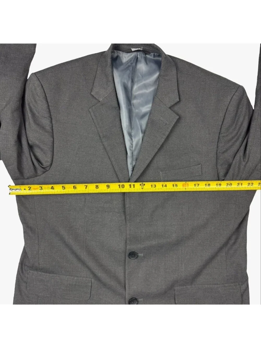 Haggar Men’s Polyester Blend 2-Button Blazer Gray • 42R